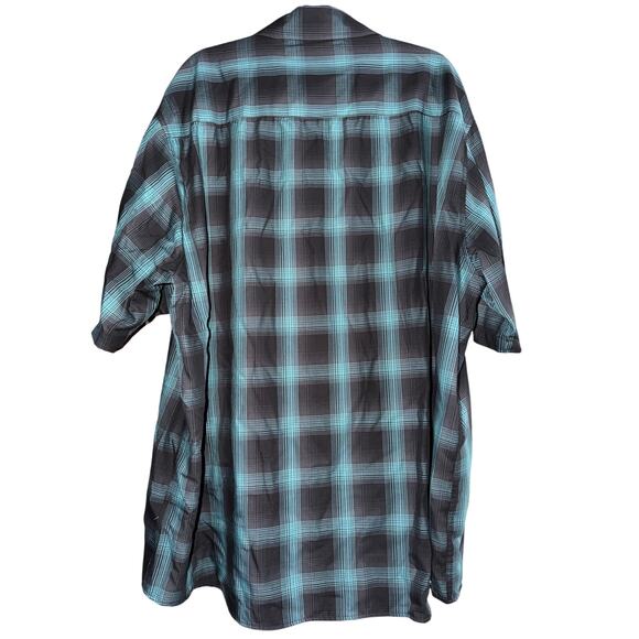 Dixxon Big Men's The Trixie Flannel Button Up Party Shirt Black & Blue Size 4X - Picture 3 of 7
